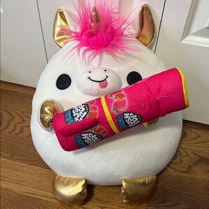 Pink and Gold Plush Unicorn Stuffed Animal LARGE